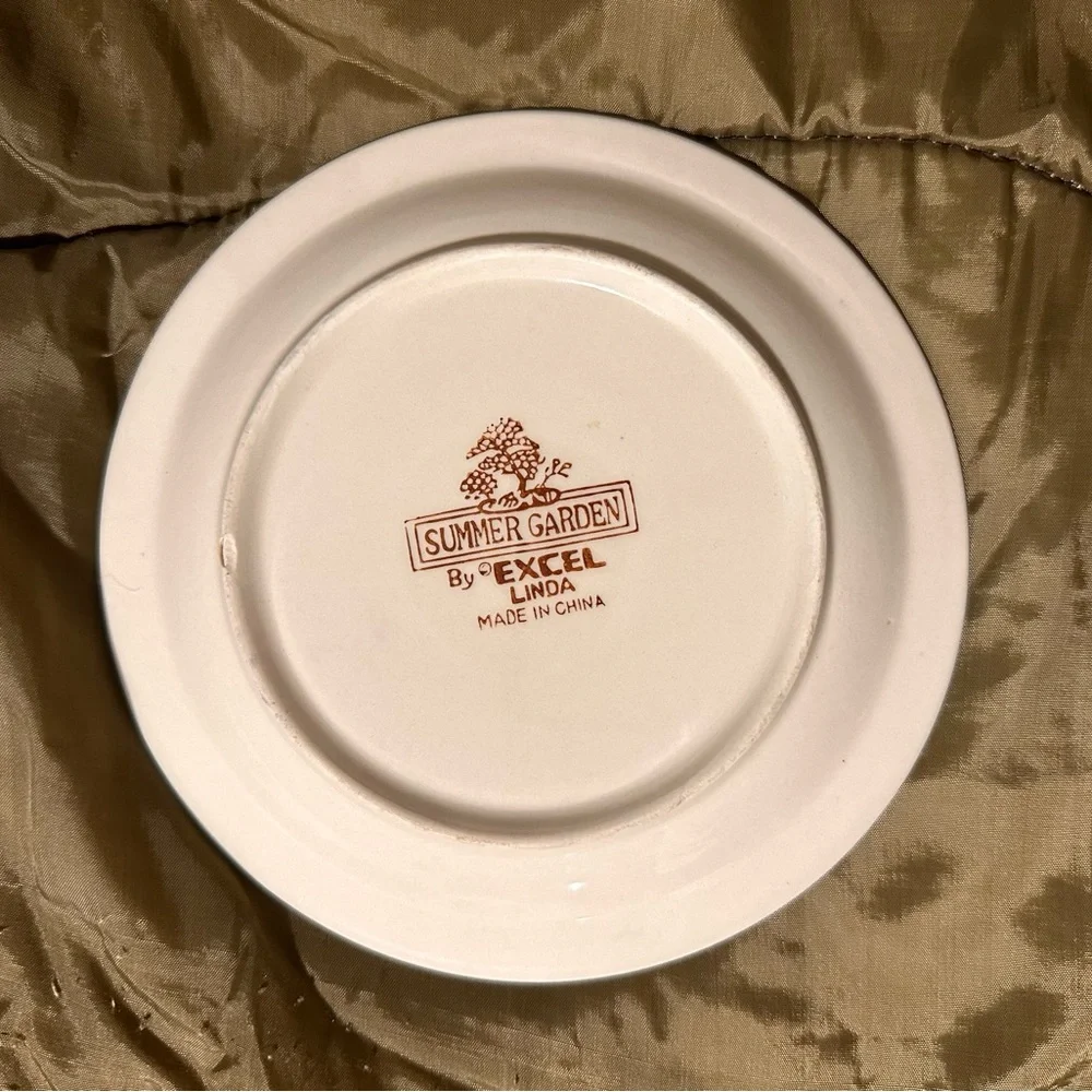 Vintage 1970’s Summer Garden by Excel Linda 7 inch plate with flowers - Picture 4 of 5